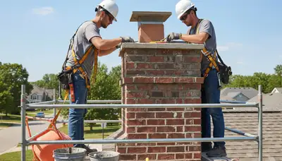 Columbus, OH chimney repair service by FX Remodeling & Exteriors for cracked masonry and leak damage