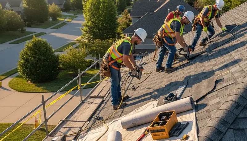 Columbus, OH siding contractor installing exterior siding for residential home improvement project