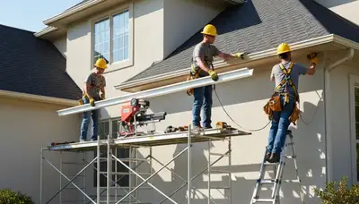 Seamless gutter installation in Columbus, OH by FX Remodeling & Exteriors