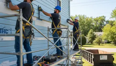 Vinyl siding installation in Columbus, OH for a home exterior by FX Remodeling & Exteriors