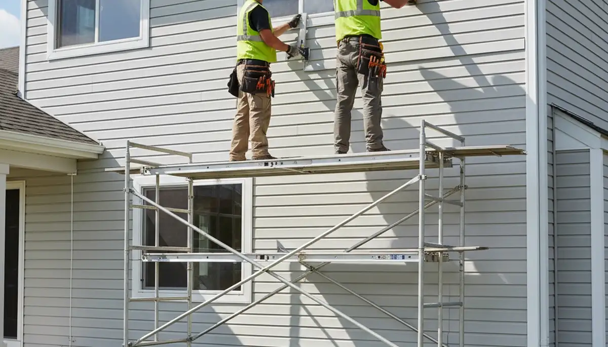 Vinyl siding repair in Columbus, OH by FX Remodeling & Exteriors for storm-damaged siding